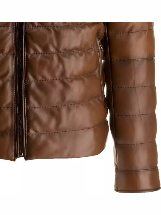 Leather Jacket Tabac Brown