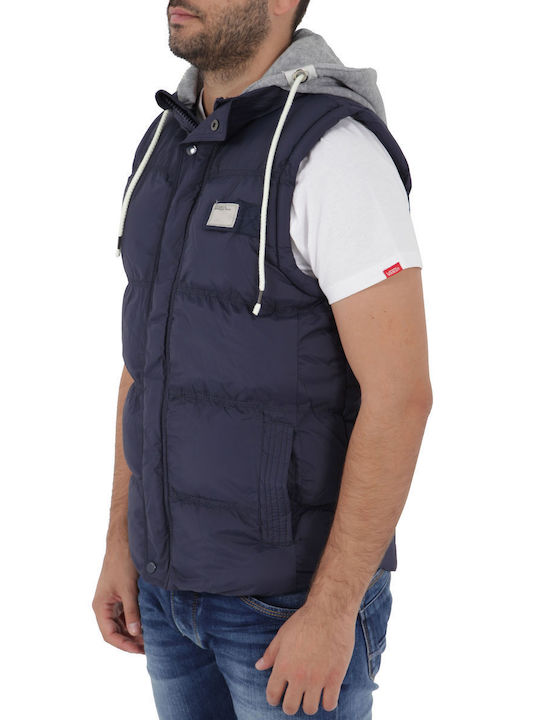 Paparazzi Ärmellos Herren Jacke Lässig Navy