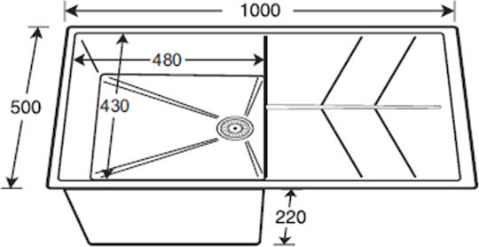 Macart Status D-100l Ένθετος από Συνθετικό Γρανίτη Μ100xΠ50cm Macart Status D-100l Ένθετος από Συνθετικό Γρανίτη Μ100xΠ50cm