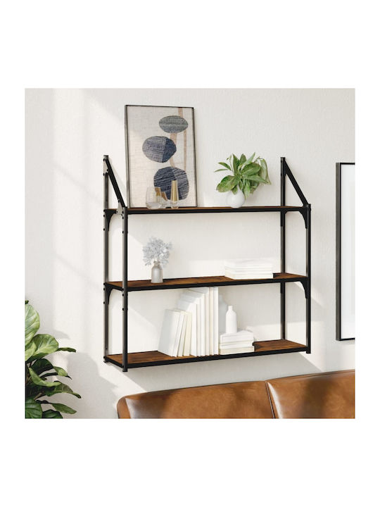 Wall Shelf Smoked Oak 80x21x78.5cm