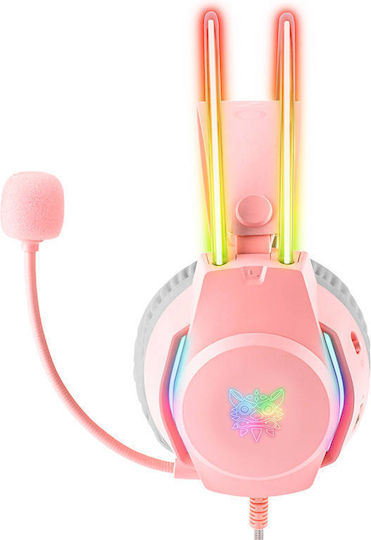 Onikuma X26 Over Ear Gaming Headset cu conexiune 3,5mm Roz