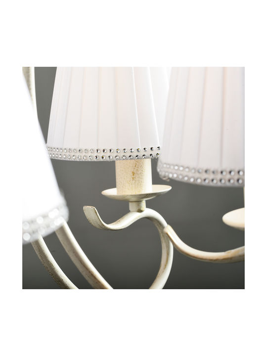 Aca Dijon Chandelier Lampshade 5xE14 White 93cm DL7615