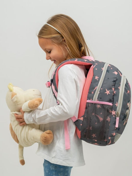 Belmil Horse School Bag Backpack Elementary, Elementary Gray 12Liters