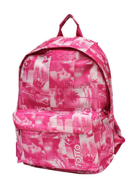 Totto Morral Caxius School Bag Backpack Junior High-High School in Fuchsia color