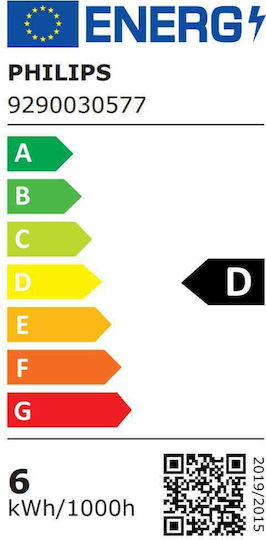 Philips Λάμπα LED 5.9W για Ντουί E27 και Σχήμα A60 Θερμό Λευκό 806lm Dimmable