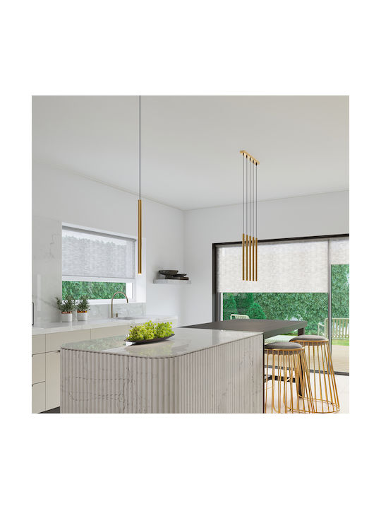 Sollux Pastelo Pendant Light Gold with Socket G9 8x8x120cm