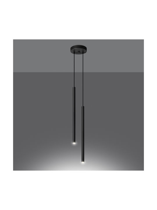 Sollux Pastelo Κρεμαστό Φωτιστικό Μαύρο με Ντουί G9 21.5x8.5x51.5εκ.