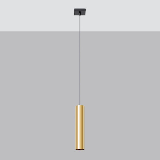 Sollux Lagos Κρεμαστό Φωτιστικό Χρυσό με Ντουί GU10 9x8.5x36εκ.