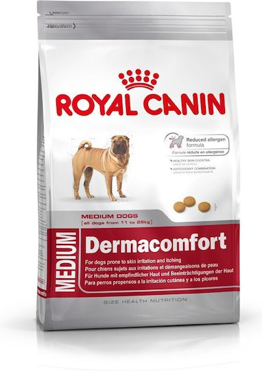 Royal Canin Dermacomfort Medium 3kg Dry Food Gluten-Free for Adult Medium Breed Dogs with Rice