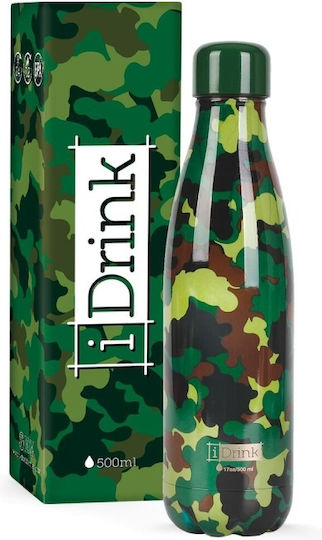 I-Total iDrink Graphics Sticlă Termos Oțel inoxidabil Fără BPA 500ml Multicolor
