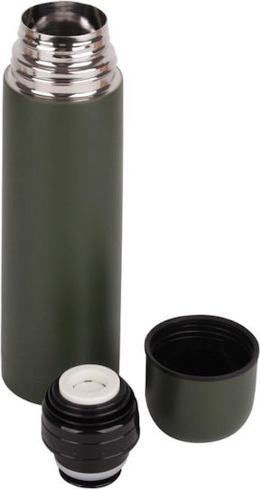 Mil-Tec Bottle Thermos Stainless Steel 1lt Green with Cap-Cup