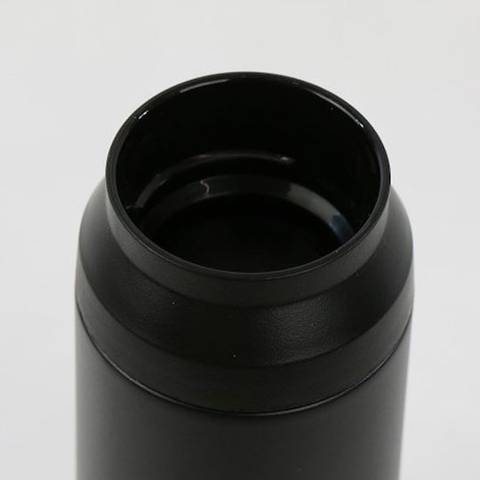 Runbott Glass Thermos Stainless Steel 350ml Black with Mouthpiece and Handle