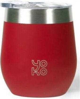 Yoko Design Glas Thermosflasche Rostfreier Stahl BPA Frei 250ml Rot