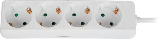 VK Lighting Πολύπριζο 4 Θέσεων με Καλώδιο 1.5m