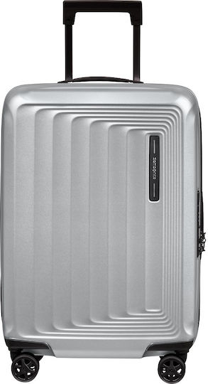 Samsonite Nuon Βαλίτσα Καμπίνας με ύψος 55cm σε Ασημί χρώμα