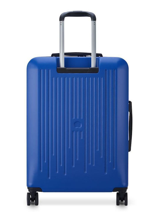 Delsey Christine Medium Hard Blue Suitcase Travel With 4 Wheels Height 65.5cm