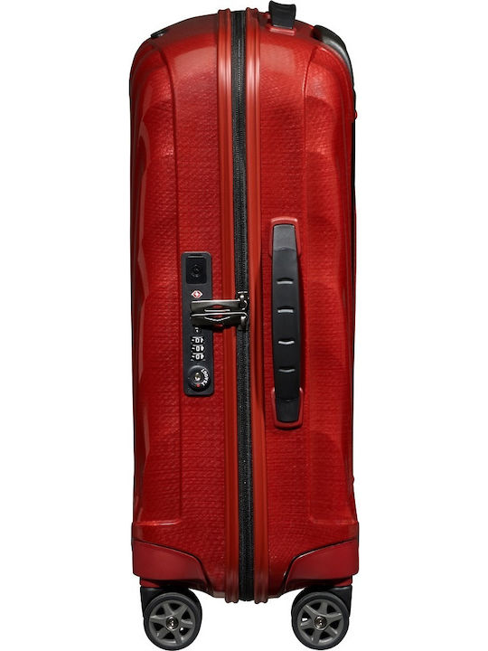 Samsonite C-LITE Куфар За Пътуване Кабинен Твърд Червен С 4 Колела Височина 55см