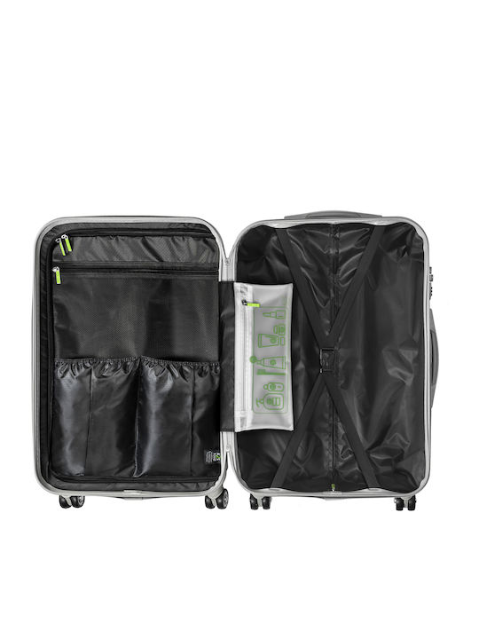 A2S World Monuments Cabin Hard Multicolour Suitcase With 4 Wheels Height 55cm