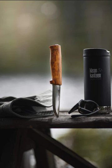 Helle Fossekallen 49 Knife Brown in Leather Sheath