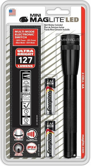 Maglite Επαναφορτιζόμενος Φακός LED IPX4 με Μέγιστη Φωτεινότητα 127lm