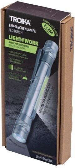 Troika Taschenlampe LED Light@Work Silber