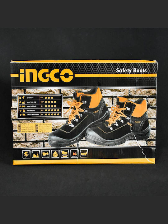 Ingco Boots Safety S1P with Certification P, AN,SRC