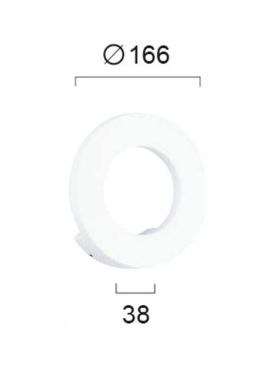 Viokef Aplica de exterior montată pe perete LED IP54 7W cu Alb Cald Lumină