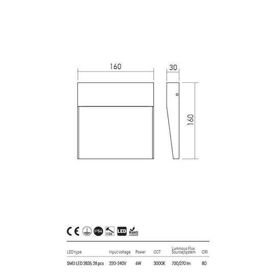 Redo Group Lampă De Tavan Led Încorporat 6W 3000K 16x16cm Redo Group Lampă De Tavan Led Încorporat 6W 3000K 16x16cm