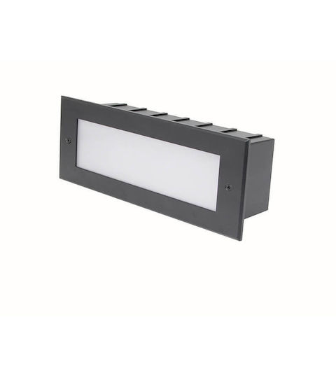 Sun Light Wall-Mounted Outdoor Ceiling Light LED IP65 10W with Warm White Light 24.6x7εκ.