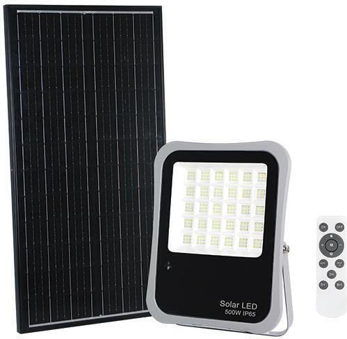 Eurolamp Waterproof Solar LED Floodlight 500W Natural White 4000K with Remote Control IP65