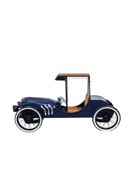 Metall Oldtimer Esszimmer- und Küchentisch Holz mit Metallrahmen Blau 230x67x120cm