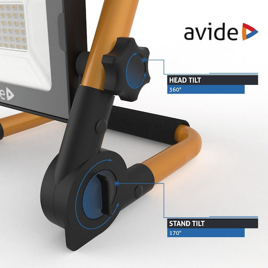 Avide Στεγανός Προβολέας LED 30W Φυσικό Λευκό 4000K IP65