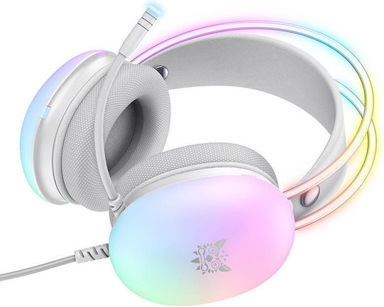 Onikuma X25 Over Ear Gaming Headset με σύνδεση 3.5mm Λευκό
