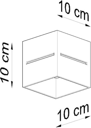 Sollux Lobo Modern Lamp Wall Gray 10x13x13cm