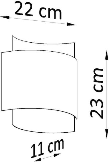 Sollux Impact Modern Lamp Wall with Socket G9 White 40x20x16cm