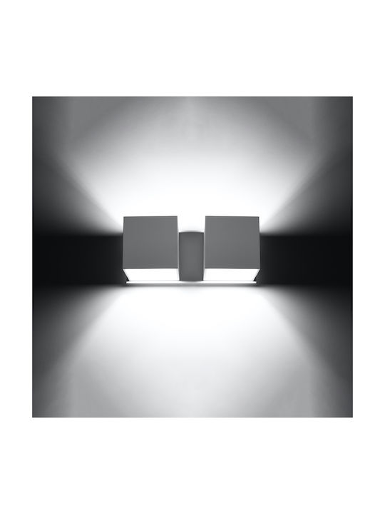 Sollux Quad 2 Modern Lamp Wall with Socket G9 White 31x14x14cm