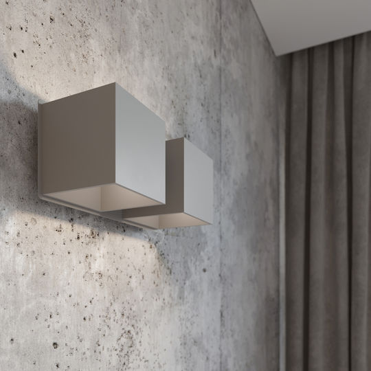 Sollux Quad 2 Modern Lamp Wall Gray 26x14x14cm
