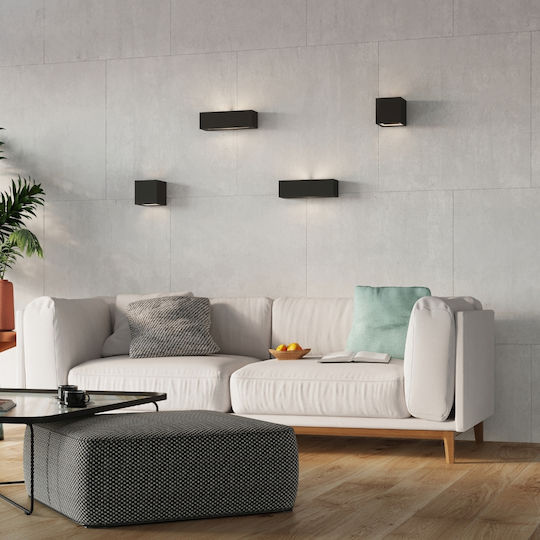 Sollux Vega Modern Lamp Wall with Socket E27 Black 40x20x15cm