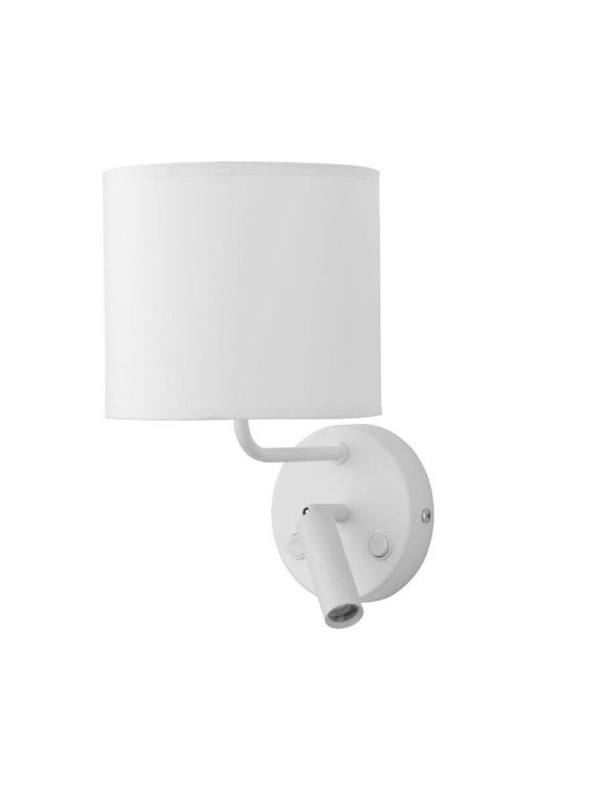TK Lighting Enzo Φωτιστικό Τοίχου με Ντουί E27 Λευκό 25x25εκ.