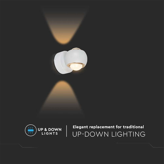 V-TAC Leuchte Wand mit Integrierter LED und Warmweißes Licht 13.5x10cm