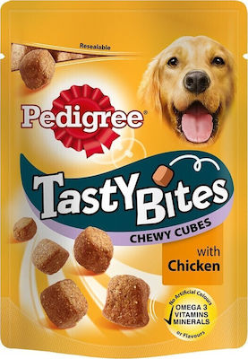 Pedigree Tasty Bites Chewy Cubes Λιχουδιά Σκύλου με Κοτόπουλο 130gr