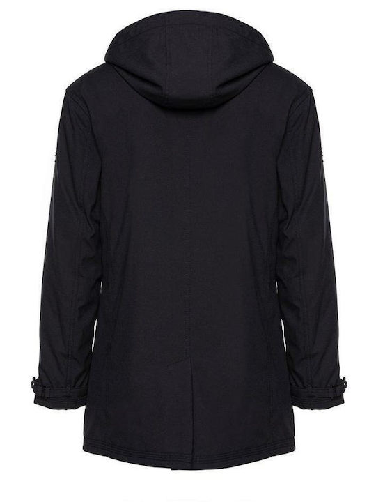Herren Winter Jacke Lässig Μαύρο.