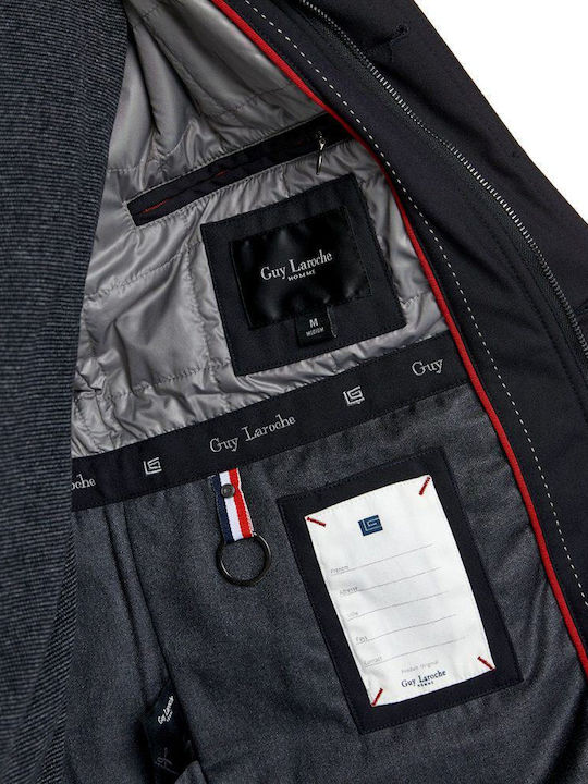 Herren Winter Jacke Lässig Μαύρο.