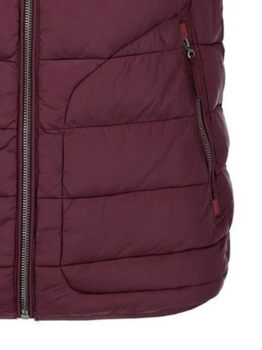 Volcano Men's Winter Puffer Jacket Dark Red