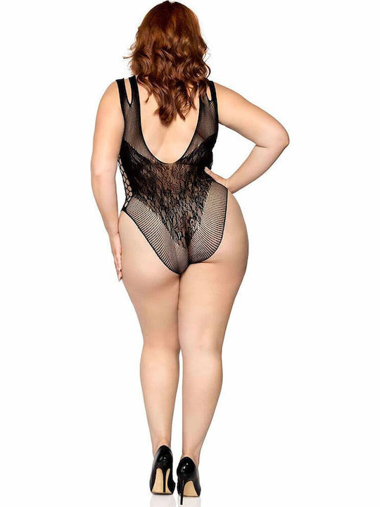 Leg Avenue Seamless Net Sexy Bodysuit Schwarz