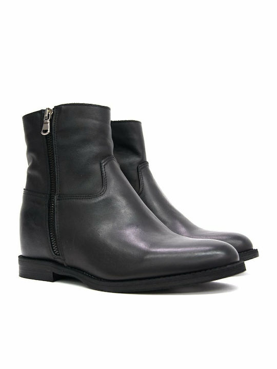Leather Women's Ankle Boots Black