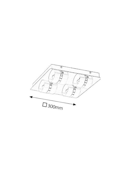 Rabalux Modern Ceiling Light with Integrated LED 30pcs