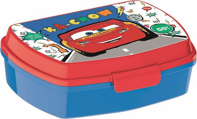 Cars Kids Lunch Plastic Box Red