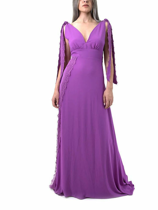J'aime Les Garcons Maxi Dress purple
