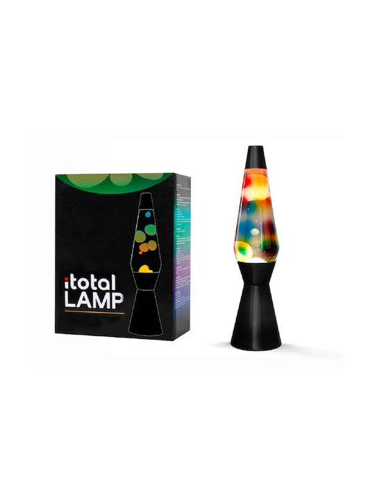 Total Gift Dekorative Lampe Lavalampe Schwarz